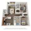 Floor plan: Two Bedroom Two Bath B - Phase 2 