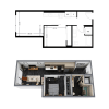 Floor plan: a8 1 Bedroom