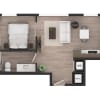 Floor plan: 1BD1d