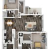 Floor plan: 2 Bedroom 2 Bath