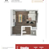Floor plan: Studio - 244 sqft