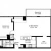 Floor plan:  A11 - 1 Bed with Den