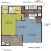 Floor plan: One Bedroom, One Bathroom Simply Modern