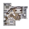 Floor plan: 2x2 1000sf Classic