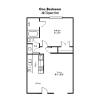 Floor plan: 1 BR