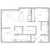 Floor plan: 2x2 + Den - D1