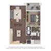 Floor plan: One Bedroom - 1AAV