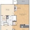 Floor plan: 1 Bed/1 Bath Den-A3D-A9-A10