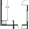 Floor plan: Studio 1 Bath