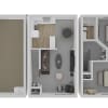 Floor plan: 2 Bedroom / 1 Bathroom Townhome w/ Basement