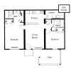 Floor plan: Two Bedroom Two Bath