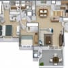Floor plan: 2 Bed 1.5 Bath Renovated