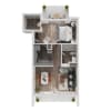 Floor plan: 1 bed/1 bath   Capri