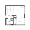 Floor plan: 1x1 - A1