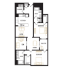 Floor plan: B2A + Den