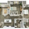 Floor plan: 2 Bedroom, 2 Bathroom