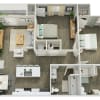 Floor plan: 2 Bedroom, 2 Bathroom