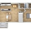 Floor plan: One Bedroom