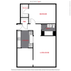 Floor plan: 1357 - One Bedroom