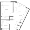 Floor plan: One Bedroom N