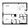 Floor plan: 1 Bed/1 Bath-1A