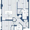 Floor plan: 2 Bed/2 Bath-H2B