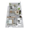 Floor plan: 1x1L
