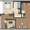 Floor plan: A5: 1 BR/1BA 551 SF