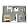 Floor plan: Full-Size 1BR, Water & Trash Paid | 700 Sq Ft | East Tulsa