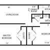 Floor plan: 2 x 1 Large - Renovated