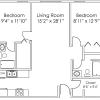 Floor plan: 2 Bedroom A