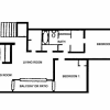 Floor plan: 2BR 1BA