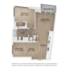 Floor plan: 1 BR + Den TYPE R