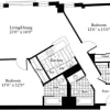 Floor plan: 2 Bedrooms U