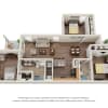 Floor plan: Villa - Three Bedroom Two Bath