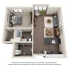 Floor plan: ONE BEDROOM | ONE BATH A6.1