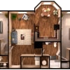 Floor plan: 2 Bed 2 Bath Reno