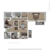 Floor plan: 3 Bedroom/ 2 Bathroom