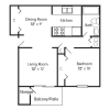 Floor plan: One Bedroom Apartment