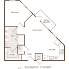 Floor plan: 1 bedroom 1 bath