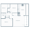 Floor plan: 3 Bedroom 1 Bathroom