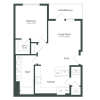 Floor plan: The Cline | 1 Bed | 1 Bath