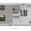 Floor plan: 1 Bedroom Deluxe