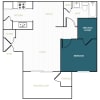 Floor plan: 1x1