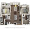 Floor plan: Two-Bedroom (B2)