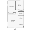 Floor plan: 2 Bed / 1 Bath FT