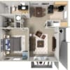 Floor plan: 1 Bedroom