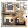Floor plan: 1BR