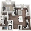 Floor plan: One Bedroom A1E
