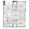Floor plan: 2BR 2BA (1209 SF)